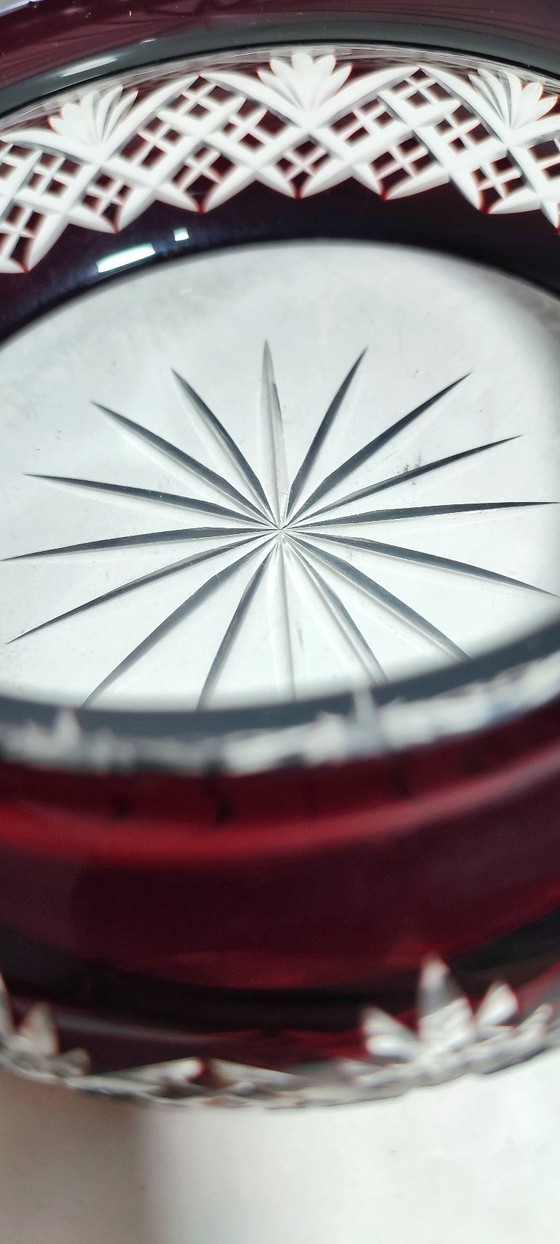 Image 1 of Scatola per gioielli in vetro e metallo E&JB Empire Gold Art. USA, anni '20.