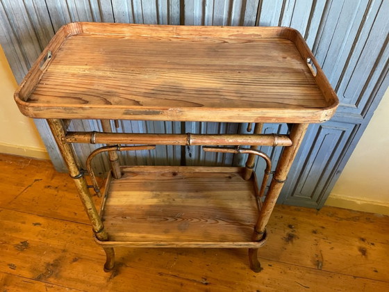 Tea Trolley Table A Tisane Vichy Antique, Side tables, Bamboo, Brown (photo 6 of 22)