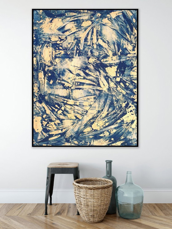 Jürgen Angeler - Hierba marina dorada azul – Pinturas y dibujos, Canvas (photo 4 of 14)