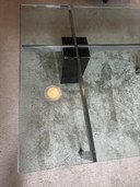 Design de table basse rétro en verre