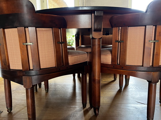 Image 1 of Schuitema Shaker dining table with chairs.