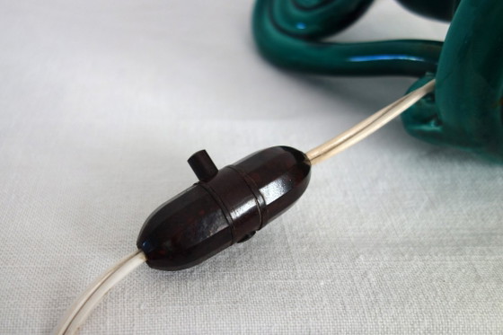 Image 1 of 1950s ceramic and plastic table lamp
