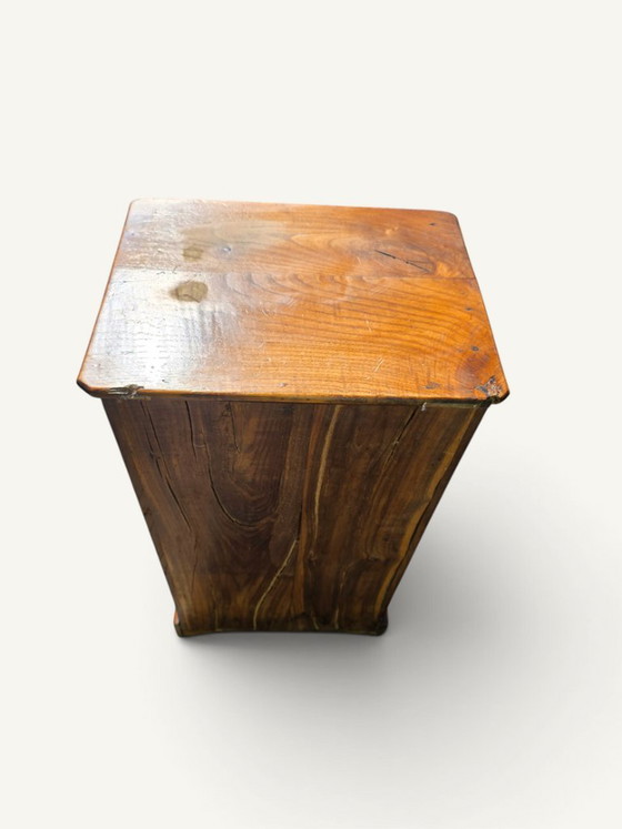 Small Rustic Antique Bedside Table in Solid Wood – Nightstands (photo 5 of 5)