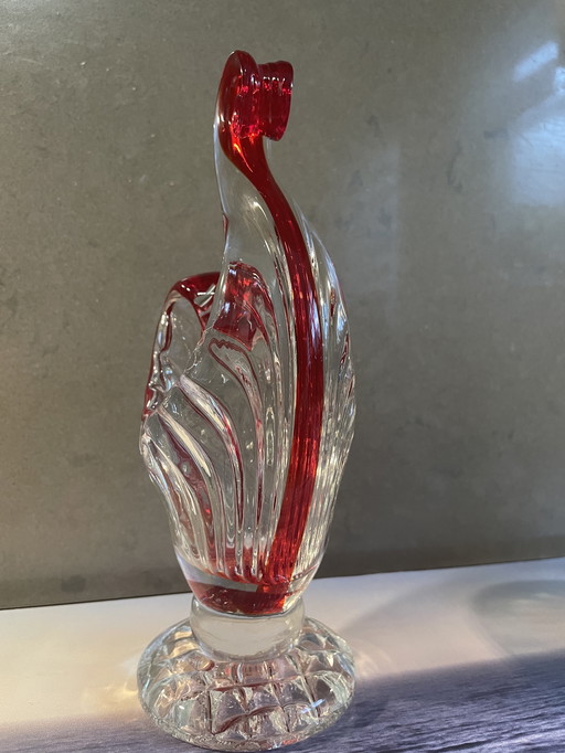 Murano zwaan rood 
