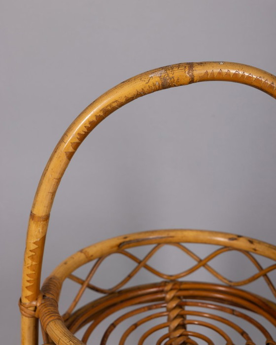 Vintage bamboe barmand, Italiaans design, jaren 60 – Drankenkasten, Bamboo (photo 3 of 10)