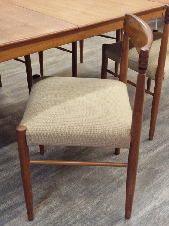 Sedie da pranzo Bramin design danese - set 5 pezzi, Tessile, Beige (foto 11 di 13)