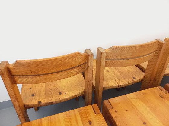 Image 1 of Set di 8 sedie scandinave vintage di Ilmari Tapiovaara per Asko in pino degli anni &#39;70