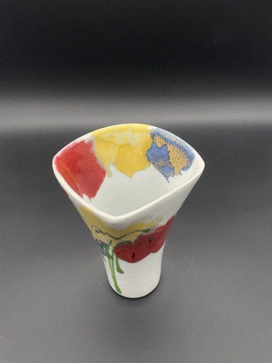 Vintage Dartington Pottery “Poppy” vaas – Janice Tchalenko, jaren 80 – Vazen, Ceramic (photo 4 of 6)