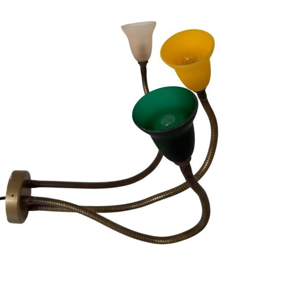 Image 1 of Rob Nollet - Deja Vu Nijmegen - Wandlamp - Goosneck (Triple) - Glazen kappen, Nederlands ontwerp