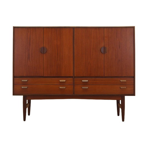 Teak highboard, Danish design, 1960s, made in Denmark