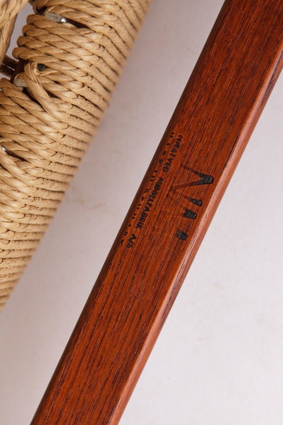 Image 1 of Silla de comedor de teca de mediados de siglo de Larsen & Bender Madsen para Naestved Møbelfabrik, Dinamarca - Años 60