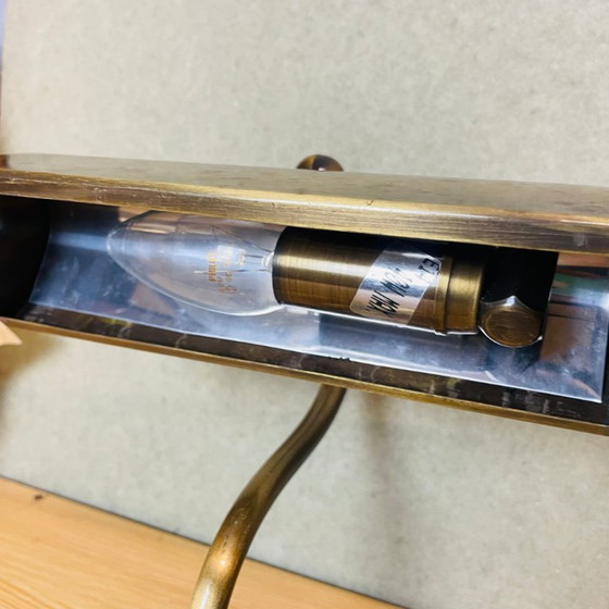 Image 1 of Applique murale réglable en laiton vieilli de style industriel