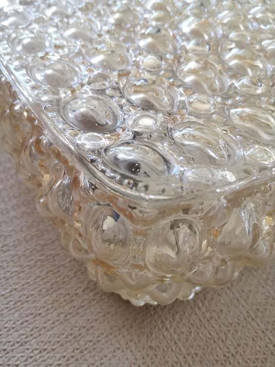 Image 1 of Original Mid Century Bubble Glas Wandlampe Limburg A670 Amber Bernstein Space Age 60er 70er Tynell-Ära