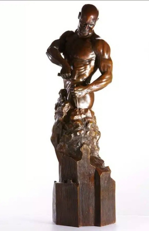Escultura de bronce (35 kg) W.P. Brenner - Dueño de tu propio destino