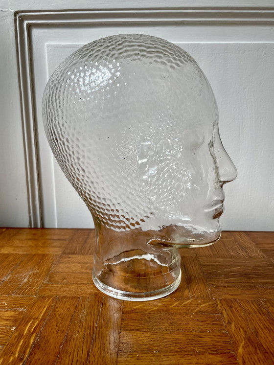 Image 1 of Vintage glazen paspop hoofd