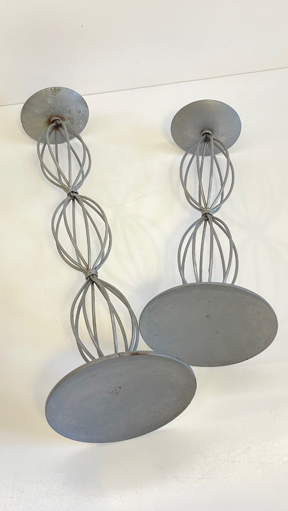 Image 1 of Portavelas geométricos de metal
