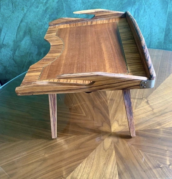 Bandeja de cama singular / Exposición Art Déco de 1930 - Marquetería de zebrano – Objetos decorativos, Wood (photo 7 of 12)