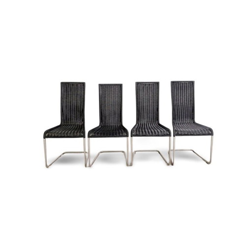 Original 4-piece set of Tecta cantilever chairs B20 Jean Prouve, black