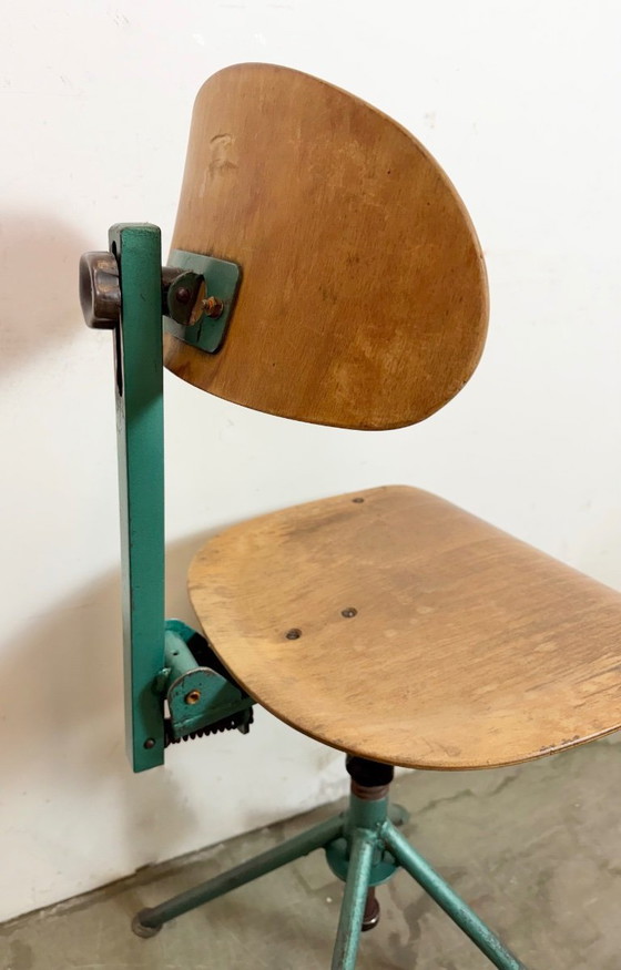 Image 1 of Dark Green Industrial Workshop Chair, 1950s