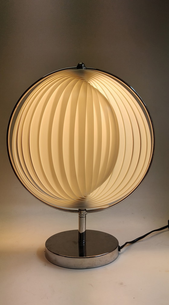 Image 1 of Kare design years vintage moon slat table lamp verner Pantone style
