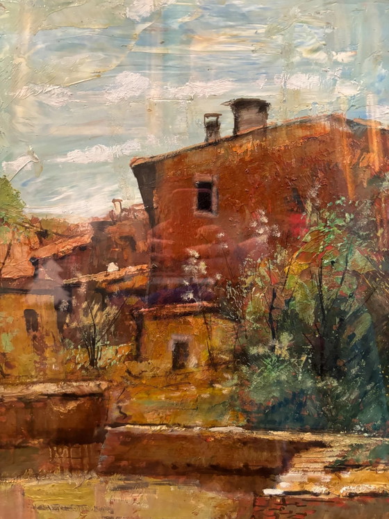 Peinture à l'huile sur toile de Lamberto Lamberti, années 1970, Peintures et dessins (photo 3 sur 9)