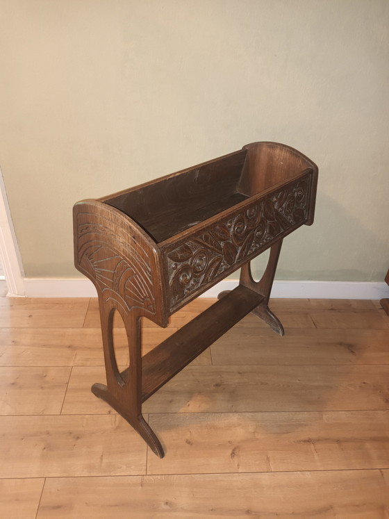Image 1 of Art nouveau houten plantenbak