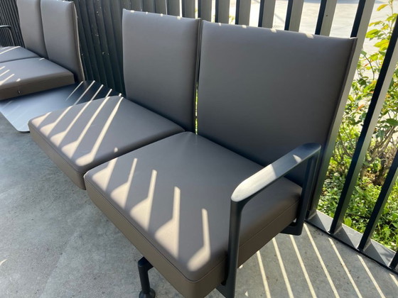 Image 1 of Vitra soft wait lederen bank 