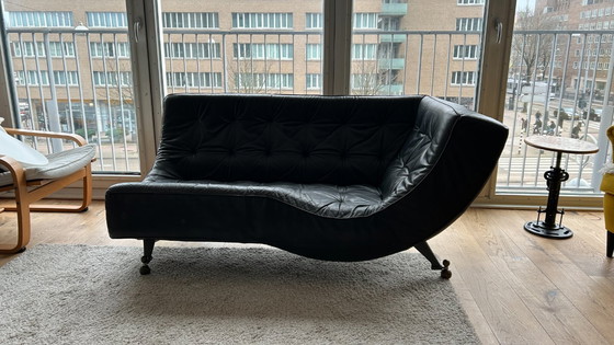 Image 1 of Montis Canyon Gerard van den Berg Chaise Longue – Gijs Papavoine (Black Leather)