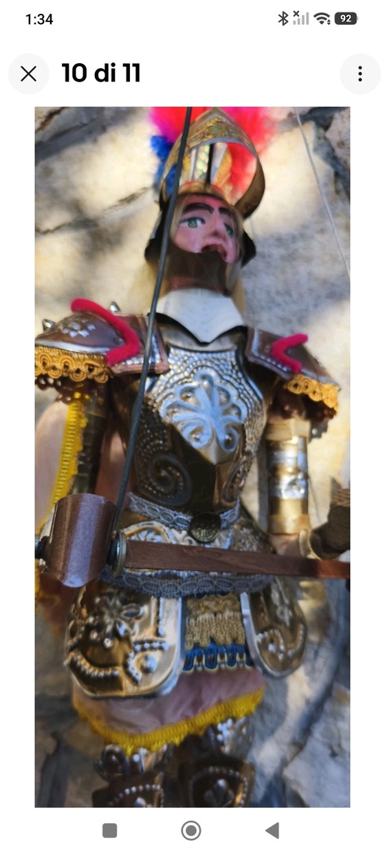 Marionnette vintage Angelica, 50 cm, armure en laiton, pour cérémonie d'honneur – Objets déco, Metal (photo 10 of 12)