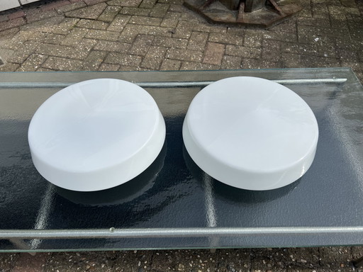 2x Grandi lampade da soffitto, RZB anni '70