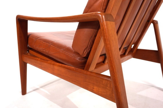 Image 1 of Poltrona Komfort in pelle di teak di Arne Wahl Iversen, 1960