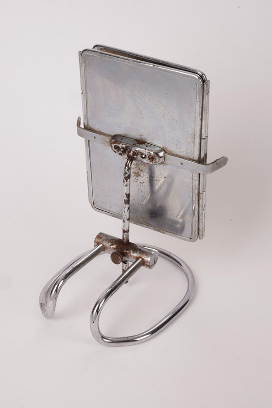 Image 1 of Espejo tríptico de oftalmólogo raro de la década de 1930