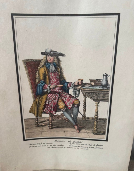 Se vende un precioso conjunto de 2 láminas históricas francesas de la conocida serie Bonnart. – giclee prints, Paper