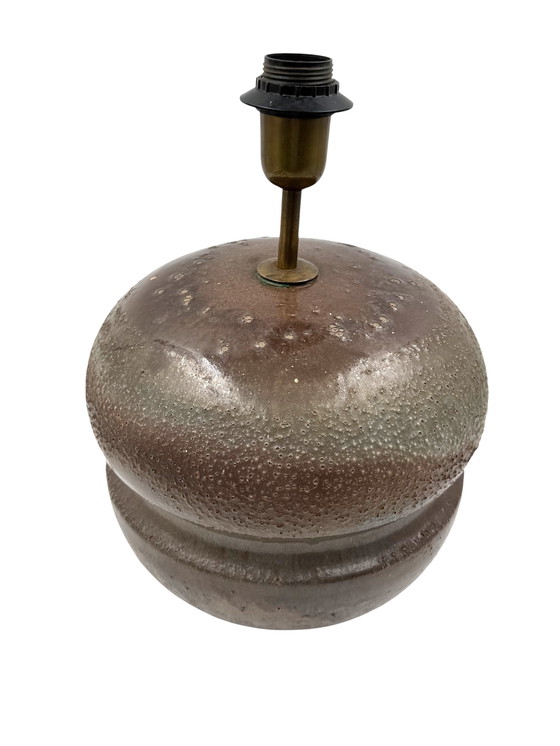 Image 1 of Mid-Century modern brauner Keramik Lampenfuß, Frankreich 1960er Jahre