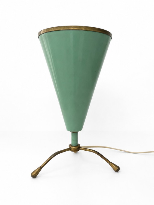 Green and Brass Stilnovo Style 1950s
