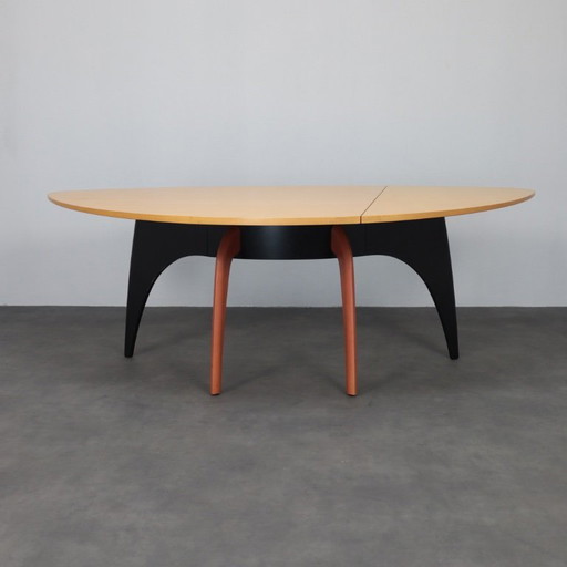 Postmodern Extendable Dining Table ‘Foliant’ by Dick Spierenburg for Castelijn, 1990
