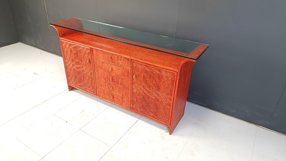 Image 1 of Buffet vintage en rotin, 1970