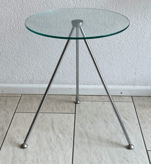 Tavolino laterale in vetro di design