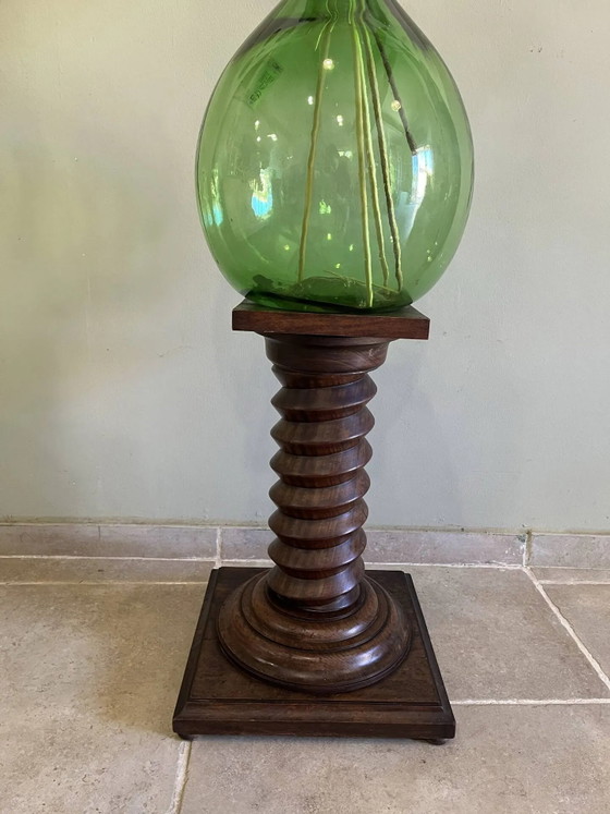 Piédestal colonne torsadée dans le style d'une vis de pressoir à vin. – Selettes, Wood, Rustic (photo 6 of 11)