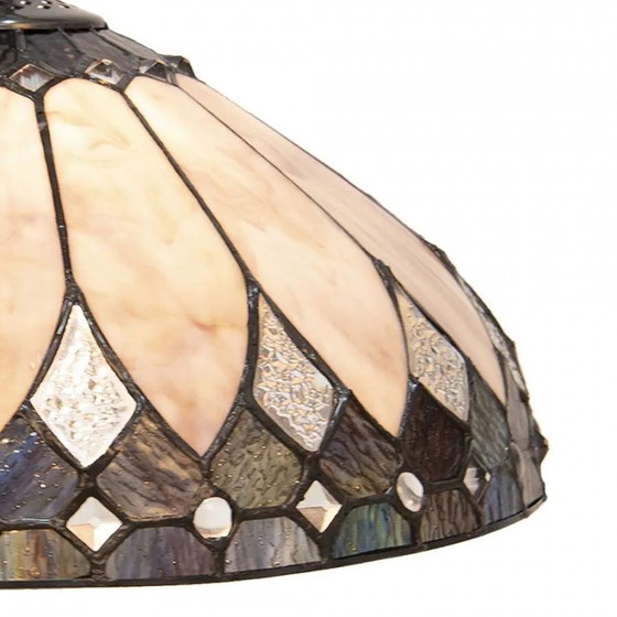 Suspension Tiffany beige lampe à suspendre, Cristal, Verre (photo 4 sur 4)