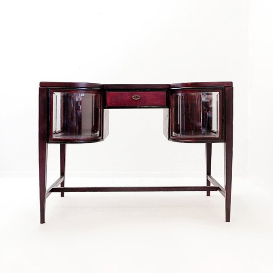 Image 1 of Konsole mit gebogenen Glastüren – Art-Deco-Stil