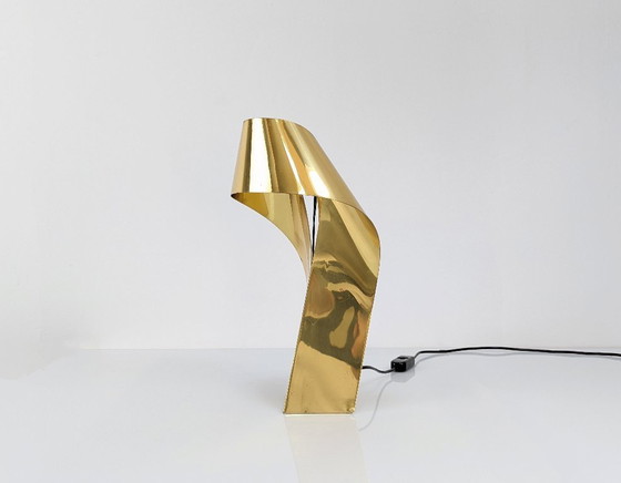 Image 1 of Limited Edition Sculptural Brass Lamp by Serge Mansau, 1970s