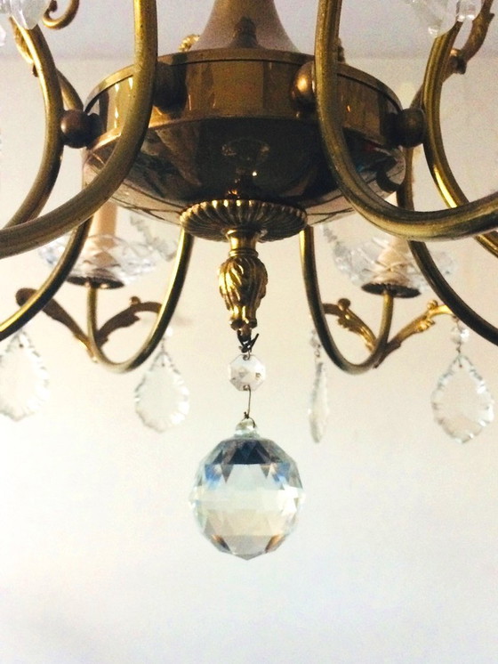 Image 1 of 8-armig luchter * Hollywood Regency * Vintage 60s