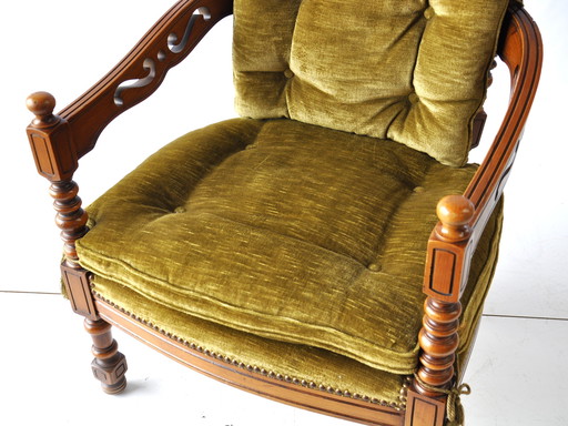 Chaise Vintage Giorgetti pour dames avec tapisserie d'origine