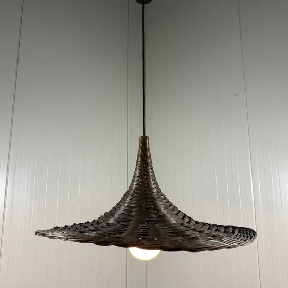 Lampada a sospensione XXL in rattan sintetico, anni '60 – Lampade a sospensione, Wicker (photo 9 of 16)