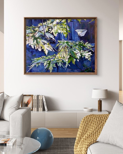 Original Oil Painting Contemporary Art Nature Maple – schilderijen tekeningen, Canvas (photo 2 of 7)