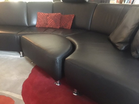 Image 1 of Divertido sofá de cuero negro de FM Muster