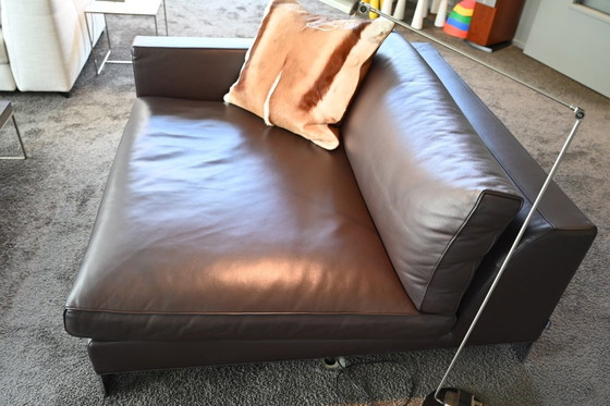 Image 1 of Originele Minotti Pollock designbank in nappa leer – kleur caffe – nieuwstaat