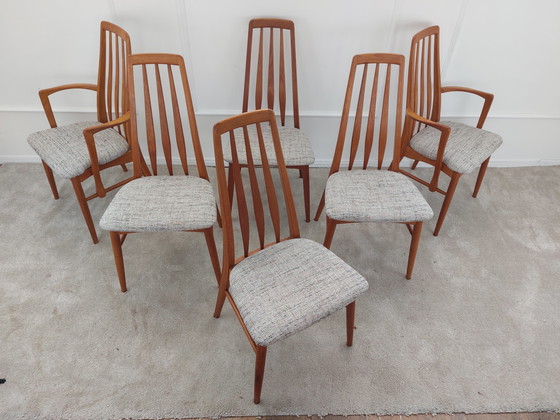 Image 1 of Juego de 6 sillas "EVA" de Niels Koefoed - restauradas.