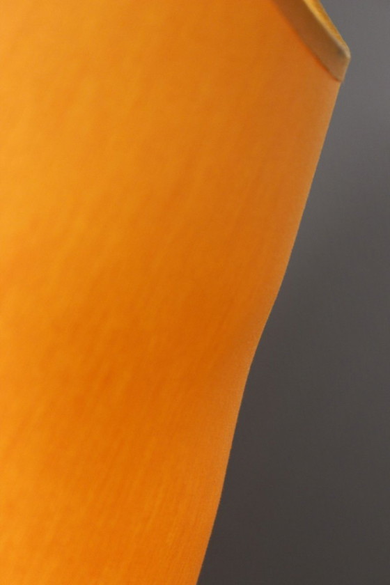 Image 1 of Louis Drimmer - Grande lampada a forma di ciottoli in ceramica arancione, design postmoderno, anni '80